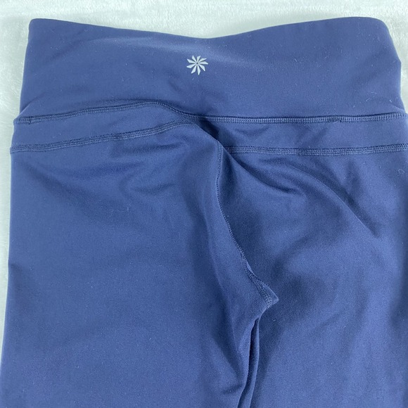 Athleta Leggins Women Sz S (13x31) Navy Blue Flare Leg Active Yoga Running - Picture 5 of 10